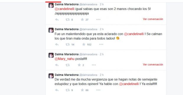 Cande se amigo con Dalma pero no con Giannina
