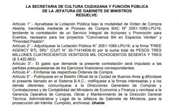 El gobierno gastó casi $3,5 millones para promocionar 
